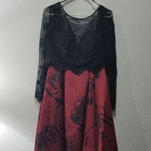 Black and Red prom dress